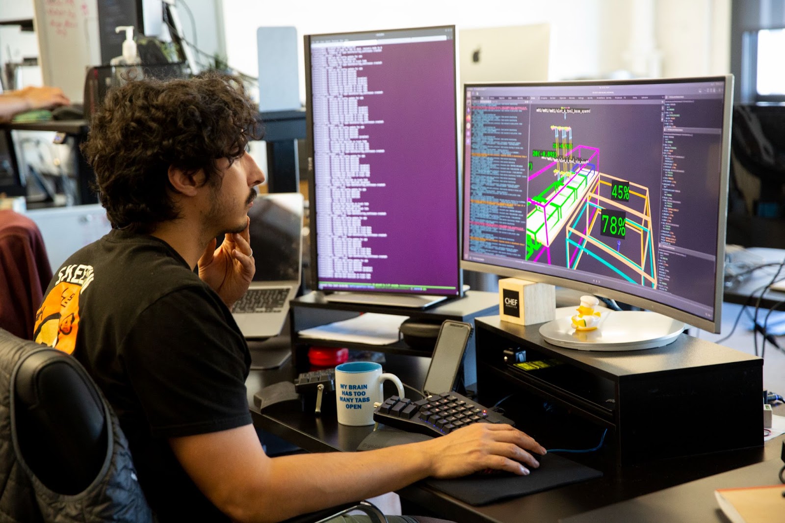 Chef Robotics engineer using Foxglove.