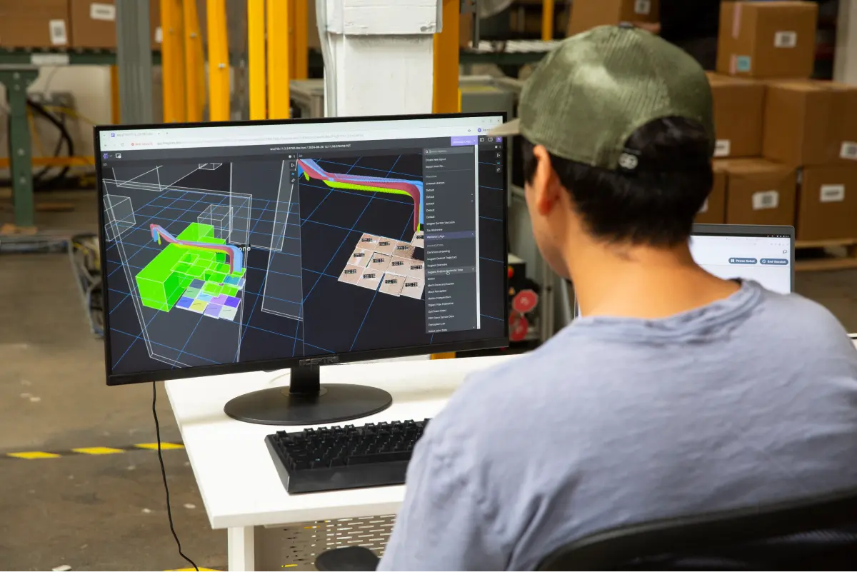 Dexterity engineer using Foxglove.