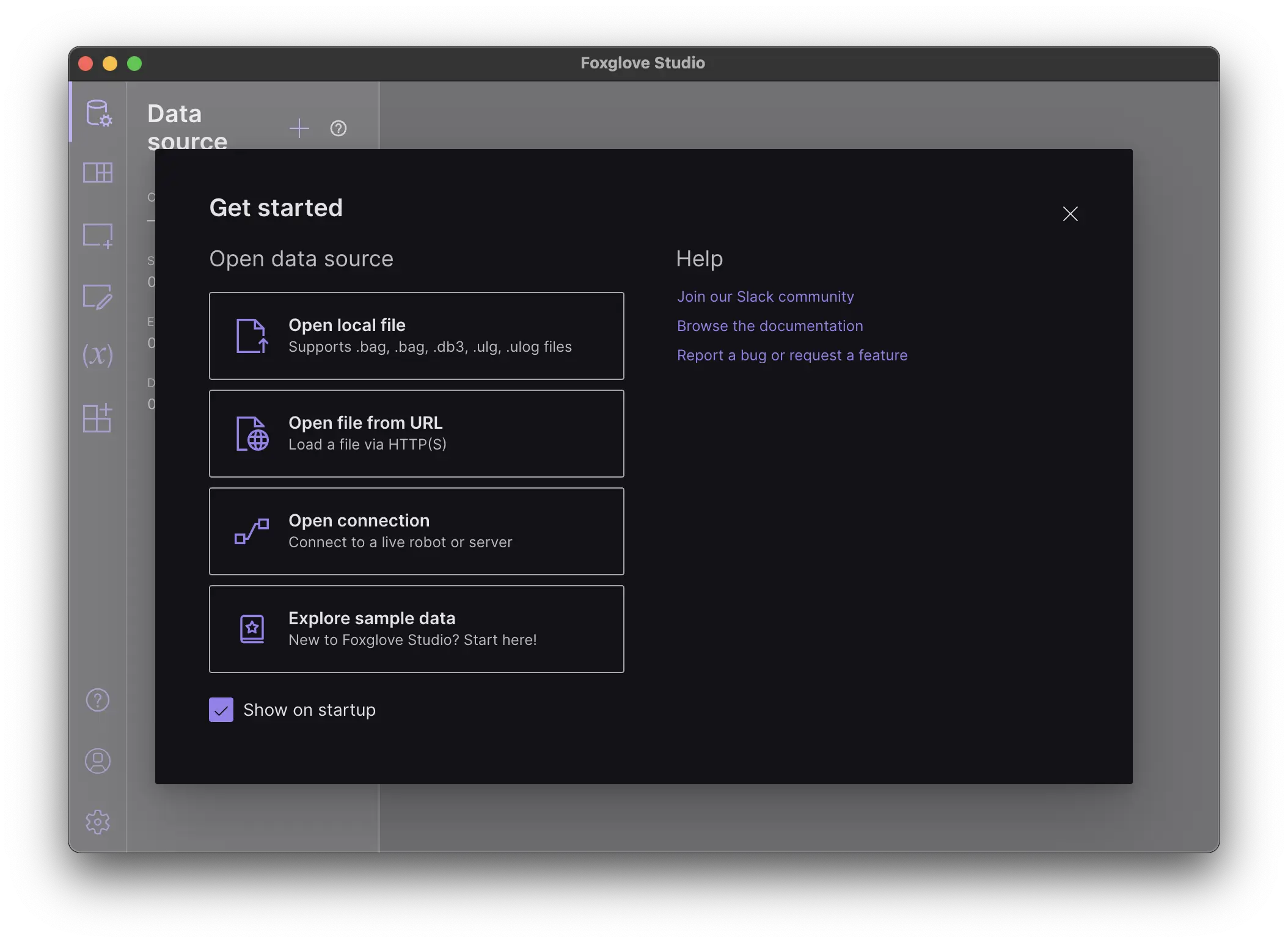 connecting to ROS in Foxglove