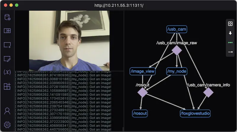viewing log messages in a log panel