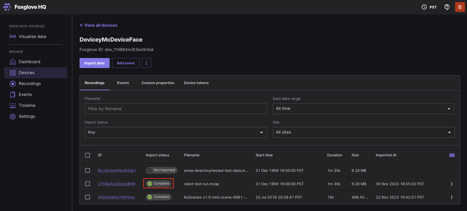 Agent Import Complete