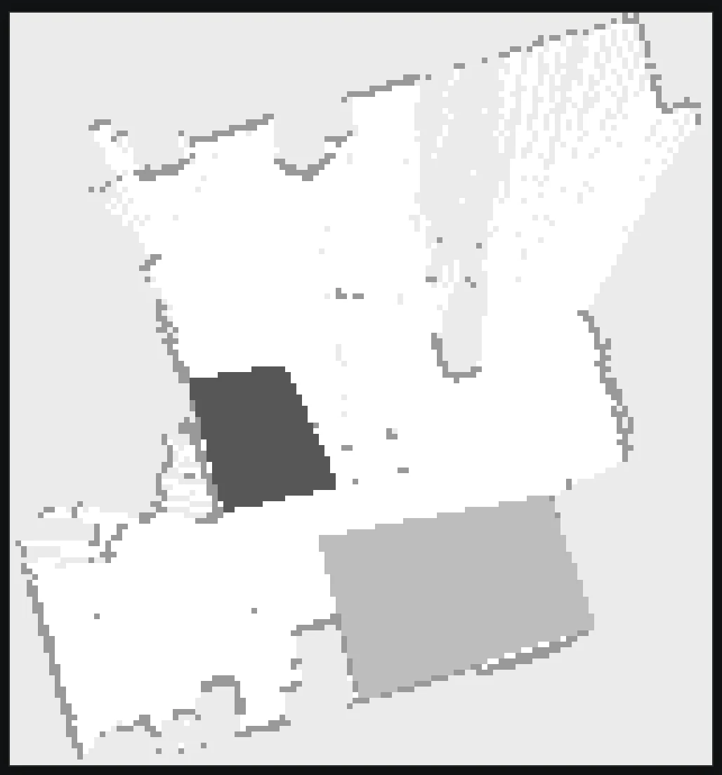 Speed-limited mask PGM with two grey rectangular zones of different brightness for different speed limits