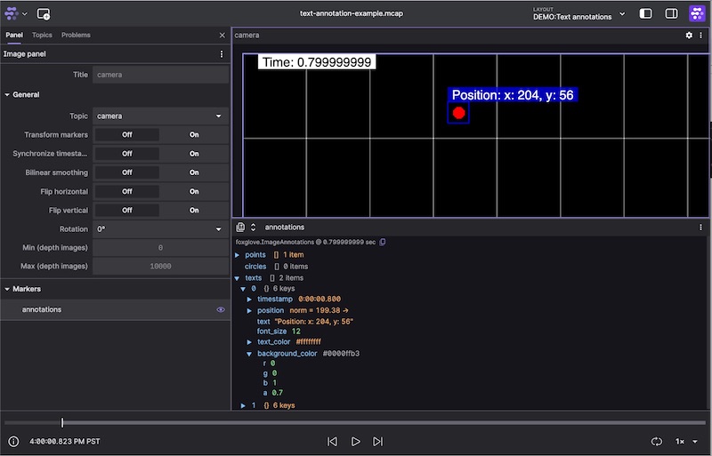 Hero image for Introducing Text Annotations in Foxglove’s Image Panel