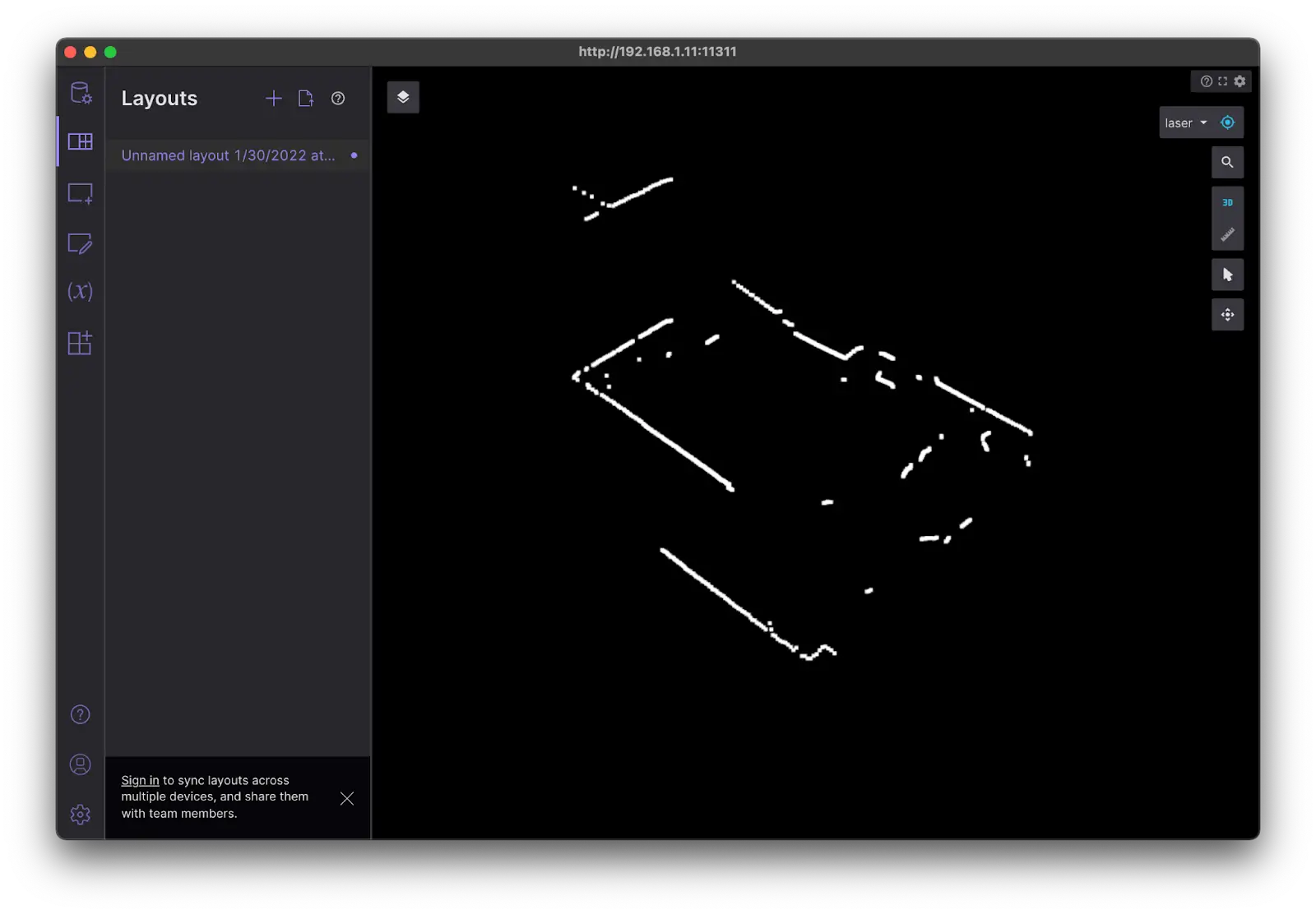 zoomed in view of 3D panel