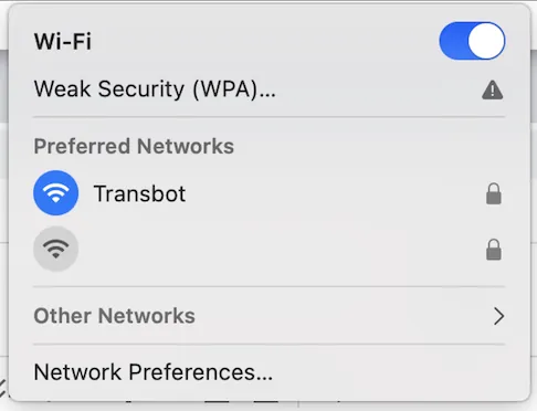 connecting to Transbot