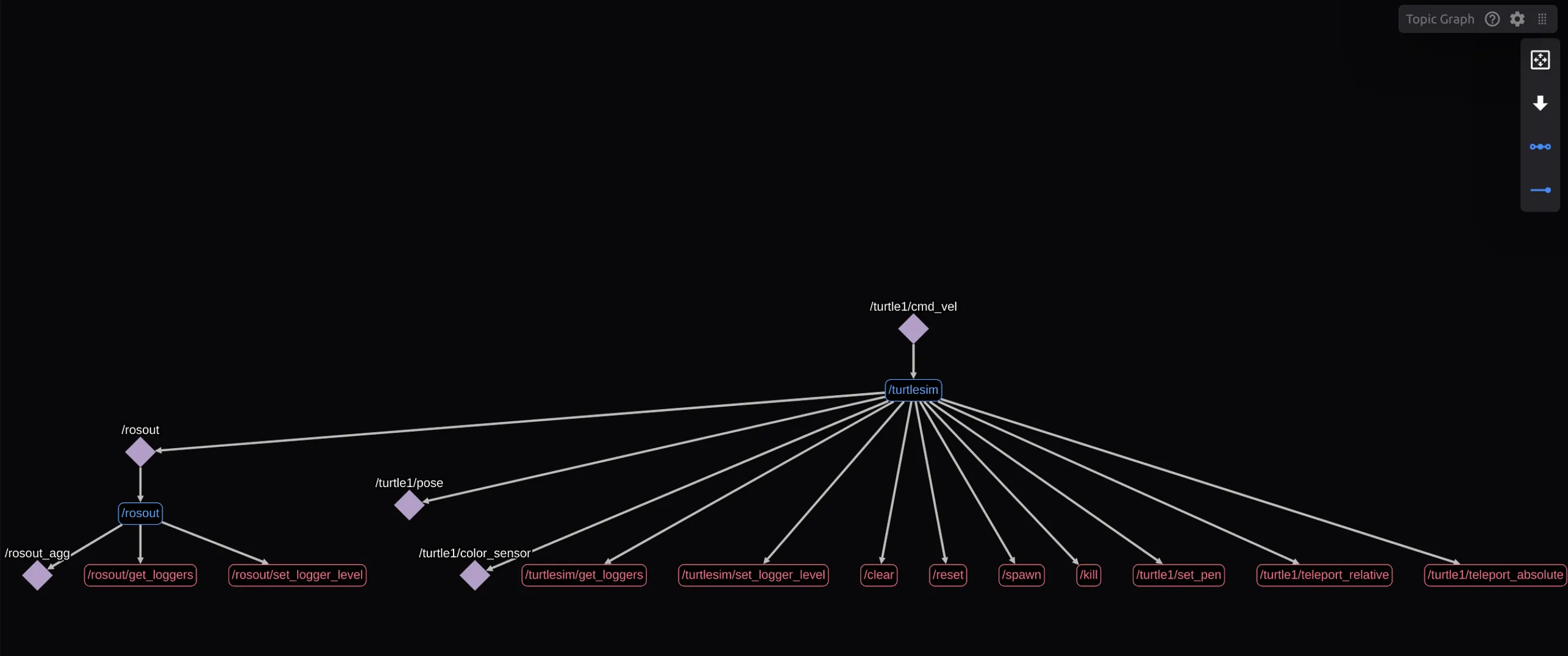 turtlesim topic graph