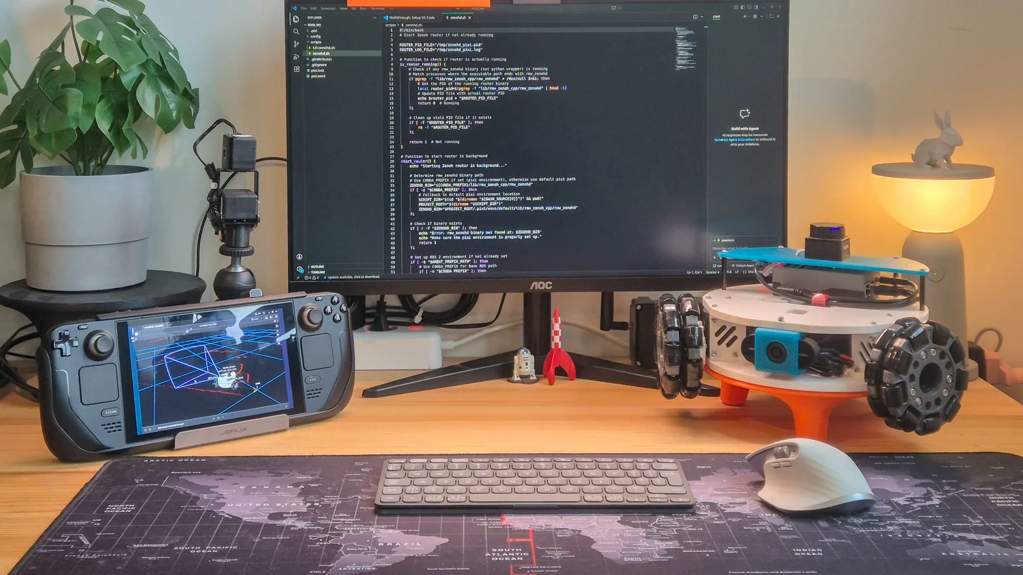 A Steam Deck running Foxglove