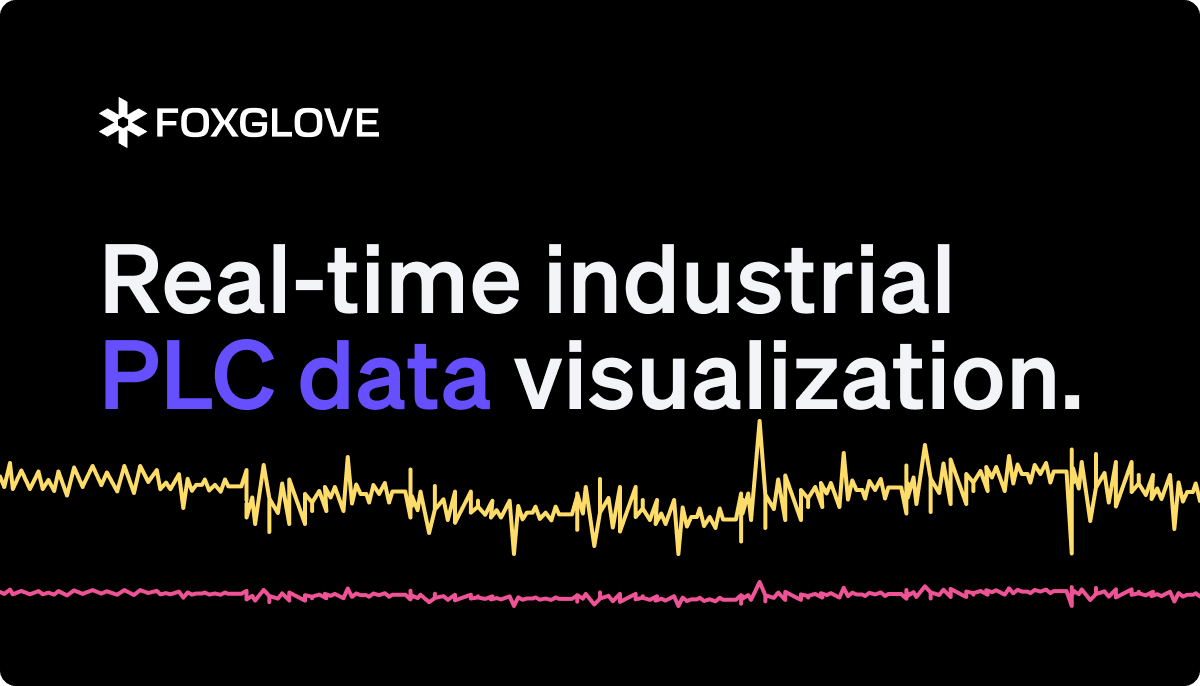 Hero image for Use the Foxglove SDK for real-time industrial PLC data visualization and playback.