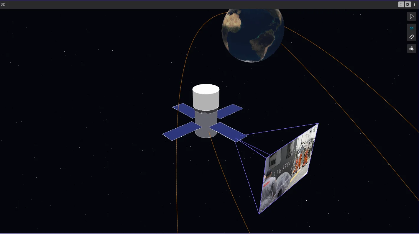 An early primitive URDF using boxes and cylinders as a stand-in for Orion